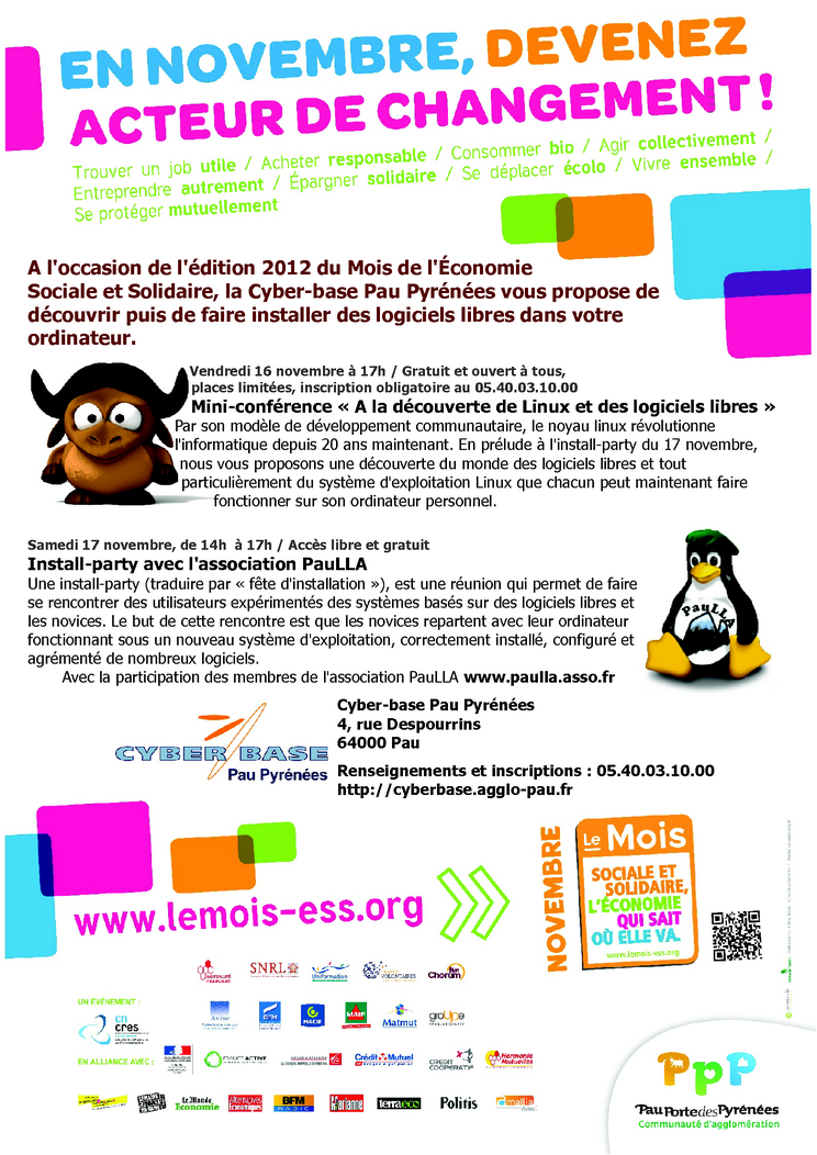 Affiche install-party du 17 novembre 2012